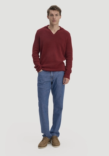 Jeans BEN Regular Straight aus Bio-Denim mit TENCEL™ Lyocell und Leinen - 0