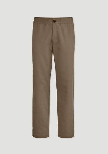ENEA Regular trousers made of organic cotton with linen - 4