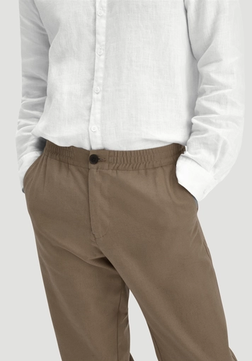 ENEA Regular trousers made of organic cotton with linen - 2
