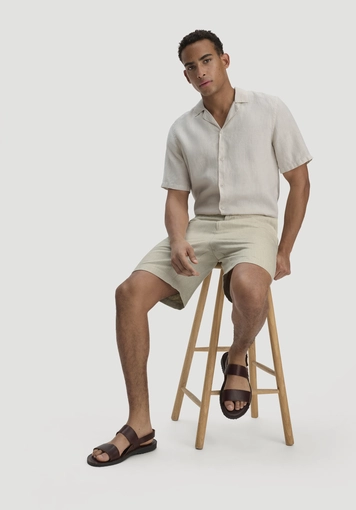 ENEA Relaxed shorts made from organic cotton with linen - 3