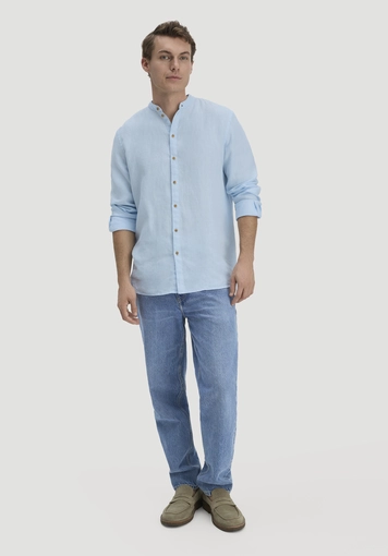 Regular shirt made of pure linen - 1