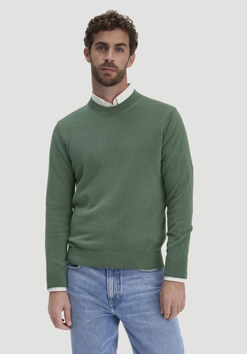 Knitted sweater regular made of pure organic cotton - 0