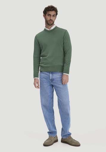 Knitted sweater regular made of pure organic cotton - 1
