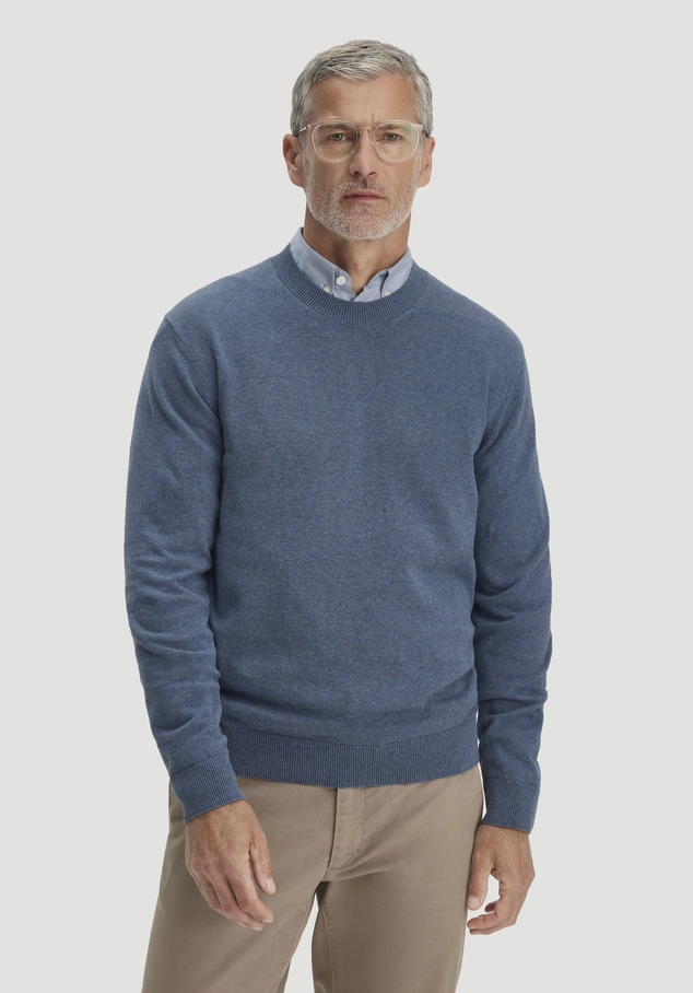 Knitted sweater regular made of pure organic cotton