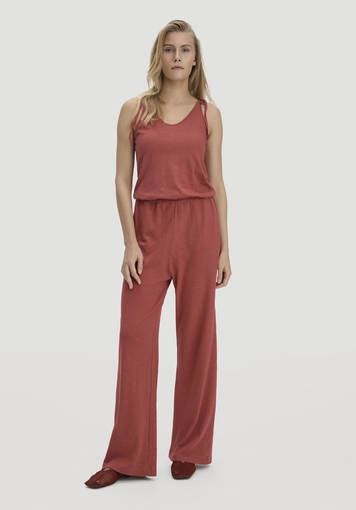 Jersey Jumpsuit Relaxed aus Leinen und Bio-Baumwolle - 0