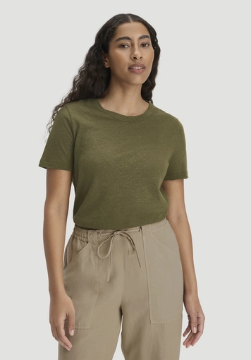 T-Shirt Relaxed aus Leinen und Bio-Baumwolle - 0