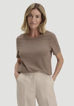 Relaxed T-shirt made of linen and organic cotton
