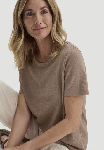 Relaxed T-shirt made of linen and organic cotton - 3