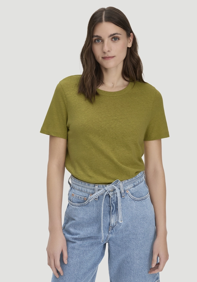 T-Shirt Relaxed aus Leinen und Bio-Baumwolle