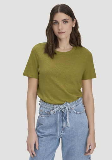 T-Shirt Relaxed aus Leinen und Bio-Baumwolle - 0