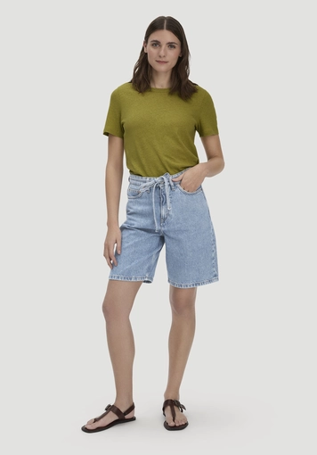 T-Shirt Relaxed aus Leinen und Bio-Baumwolle - 1
