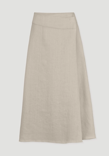 Rock Midi Regular aus reinem Leinen