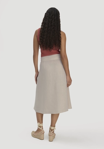 Skirt Midi Regular made of pure linen - 1