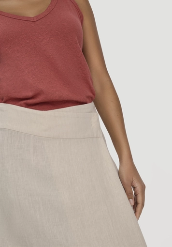 Skirt Midi Regular made of pure linen - 2