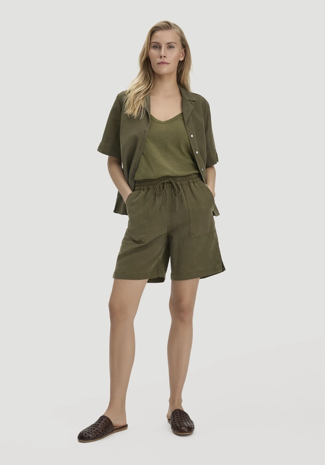 Shorts Relaxed aus weichem TENCEL Lyocell mit Leinen