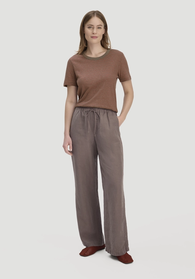 Hose Wide Leg aus TENCEL™ Lyocell mit Leinen