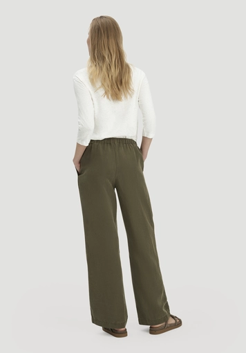 Hose Wide Leg aus TENCEL™ Lyocell mit Leinen - 1