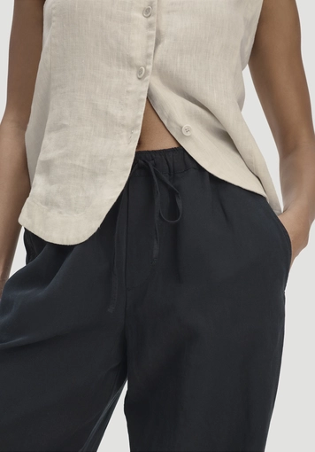 Wide-leg trousers made from TENCEL™ Lyocell with linen - 2