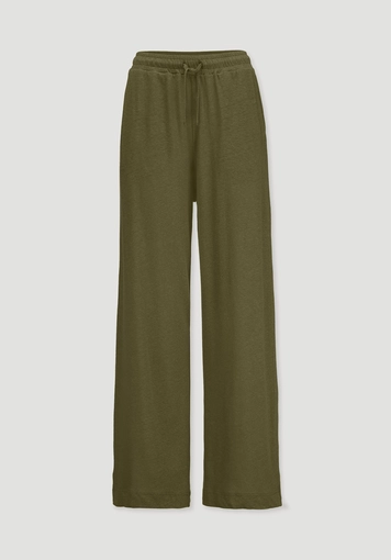 Jersey trousers, wide leg, relaxed fit, made from linen and organic cotton