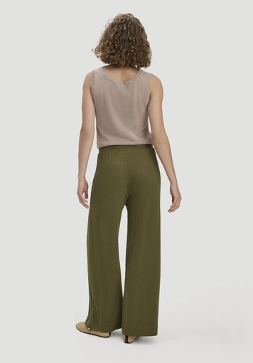 Jersey Hose Wide Leg Relaxed aus Leinen und Bio-Baumwolle - 1