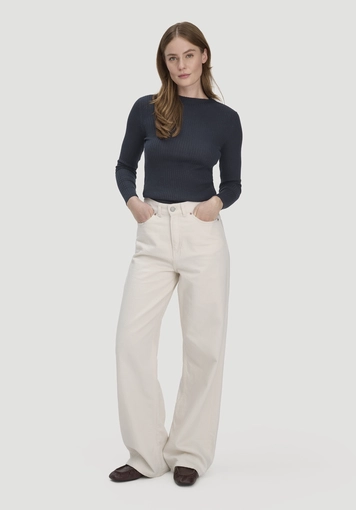 Strick Pullover Fitted aus TENCEL™ Lyocell mit Bio-Baumwolle - 1