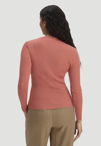 Fitted knit sweater made from TENCEL™ Lyocell with organic cotton - 2