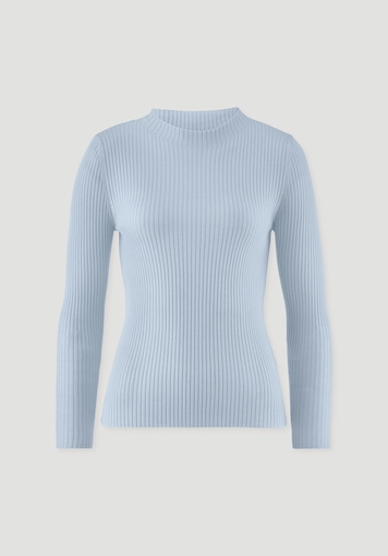Fitted knit sweater made from TENCEL™ Lyocell with organic cotton - 4