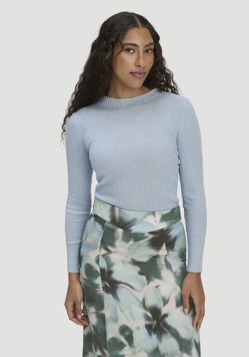 Strick Pullover Fitted aus TENCEL™ Lyocell mit Bio-Baumwolle - 0
