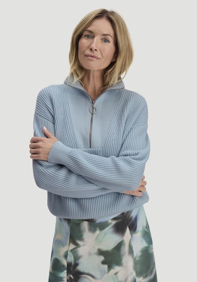 Knitted Troyer Relaxed made of pure organic cotton