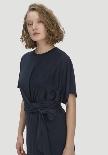 Jersey dress midi oversize made of pure organic cotton - 2