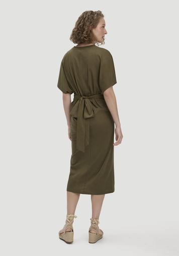Jersey Kleid Midi Oversize aus reiner Bio-Baumwolle - 1