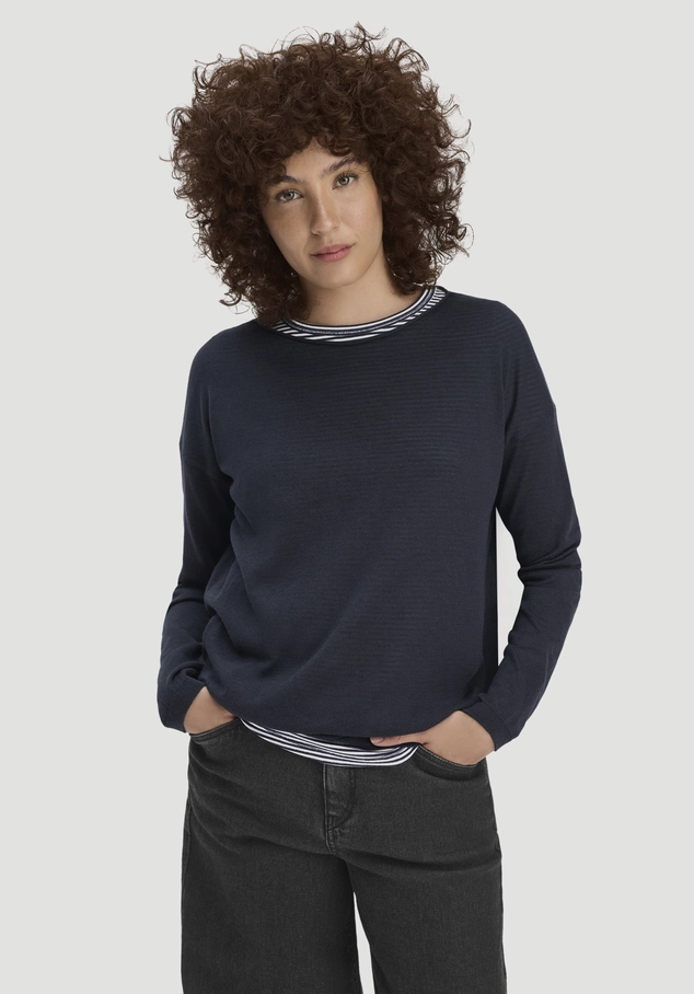 Oversized knit sweater made from TENCEL™ Lyocell with organic cotton