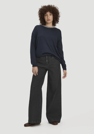 Strick Pullover Oversize aus TENCEL™ Lyocell mit Bio-Baumwolle - 1