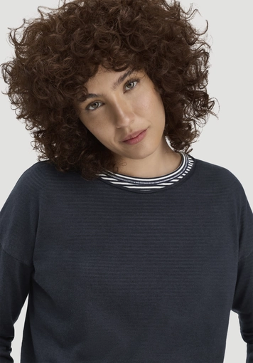 Oversized knit sweater made from TENCEL™ Lyocell with organic cotton - 3