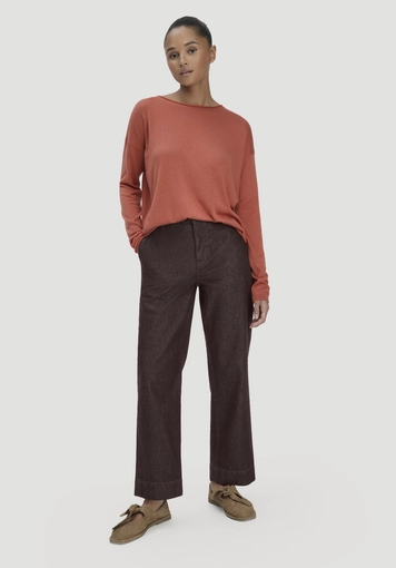 Oversized knit sweater made from TENCEL™ Lyocell with organic cotton - 1