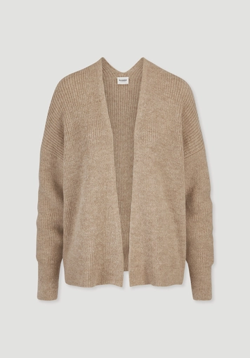 Oversized knitted jacket made of pure alpaca