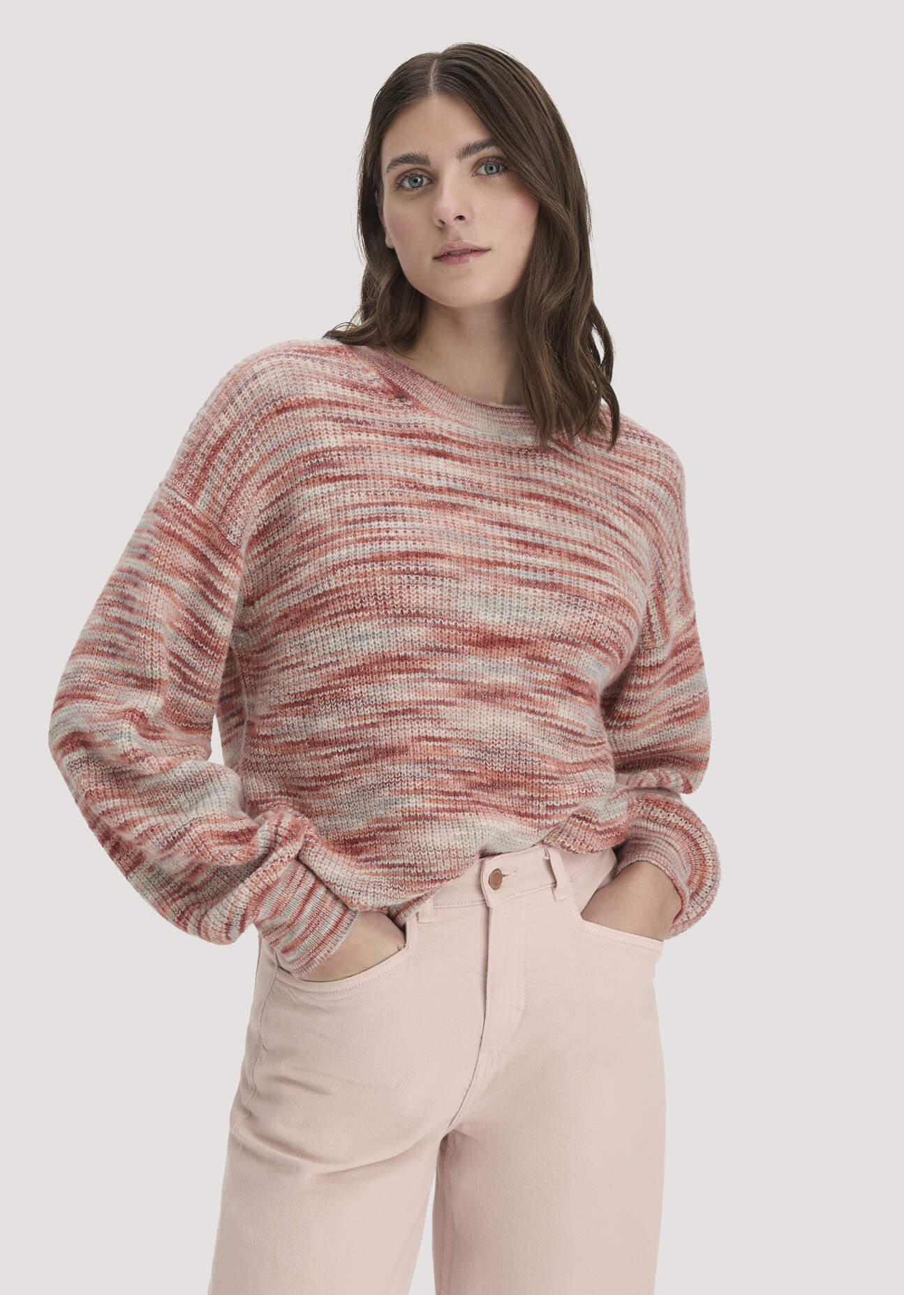 hessnatur Damen Strick Pullover Relaxed aus Alpaka - orange Größe L