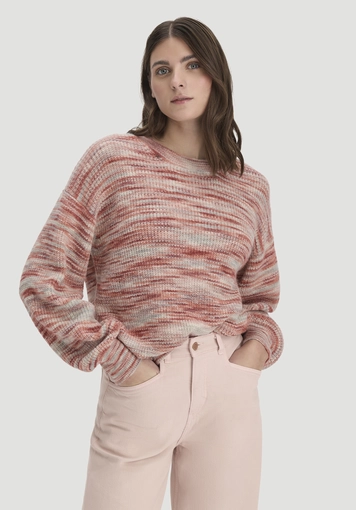 Relaxed knitted sweater made from pure alpaca - 0