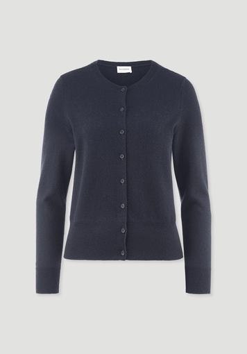Regular knit jacket made from cashmere with recycled content Regular knit jacket made from cashmere with recycled content