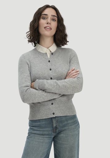 Strick Jacke Regular BETTER RECYCLING aus reinem Cashmere - 0