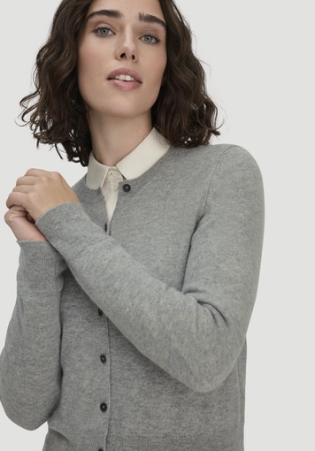 Knit jacket Regular BETTER RECYCLING made of pure cashmere - 3