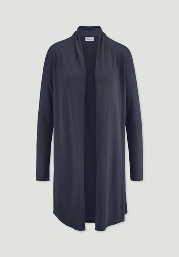 Regular knit jacket made from TENCEL™ Lyocell and organic cotton - 4