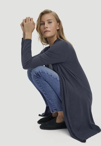 Regular knit jacket made from TENCEL™ Lyocell and organic cotton - 3