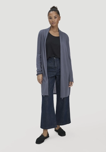 Regular knit jacket made from TENCEL™ Lyocell and organic cotton - 0
