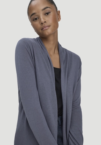 Regular knit jacket made from TENCEL™ Lyocell and organic cotton - 3