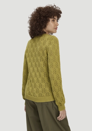 Regular-size knitted pullover made from organic cotton and virgin wool - 2