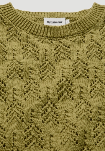 Regular-size knitted pullover made from organic cotton and virgin wool - 5
