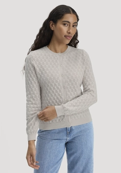 Strick Jacke Regular aus Bio-Baumwolle mit Merinowolle