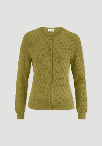 Strick Jacke Regular aus Bio-Baumwolle mit Merinowolle - 5