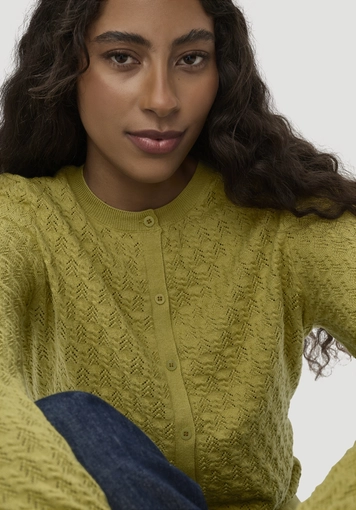 Strick Jacke Regular aus Bio-Baumwolle mit Merinowolle - 3
